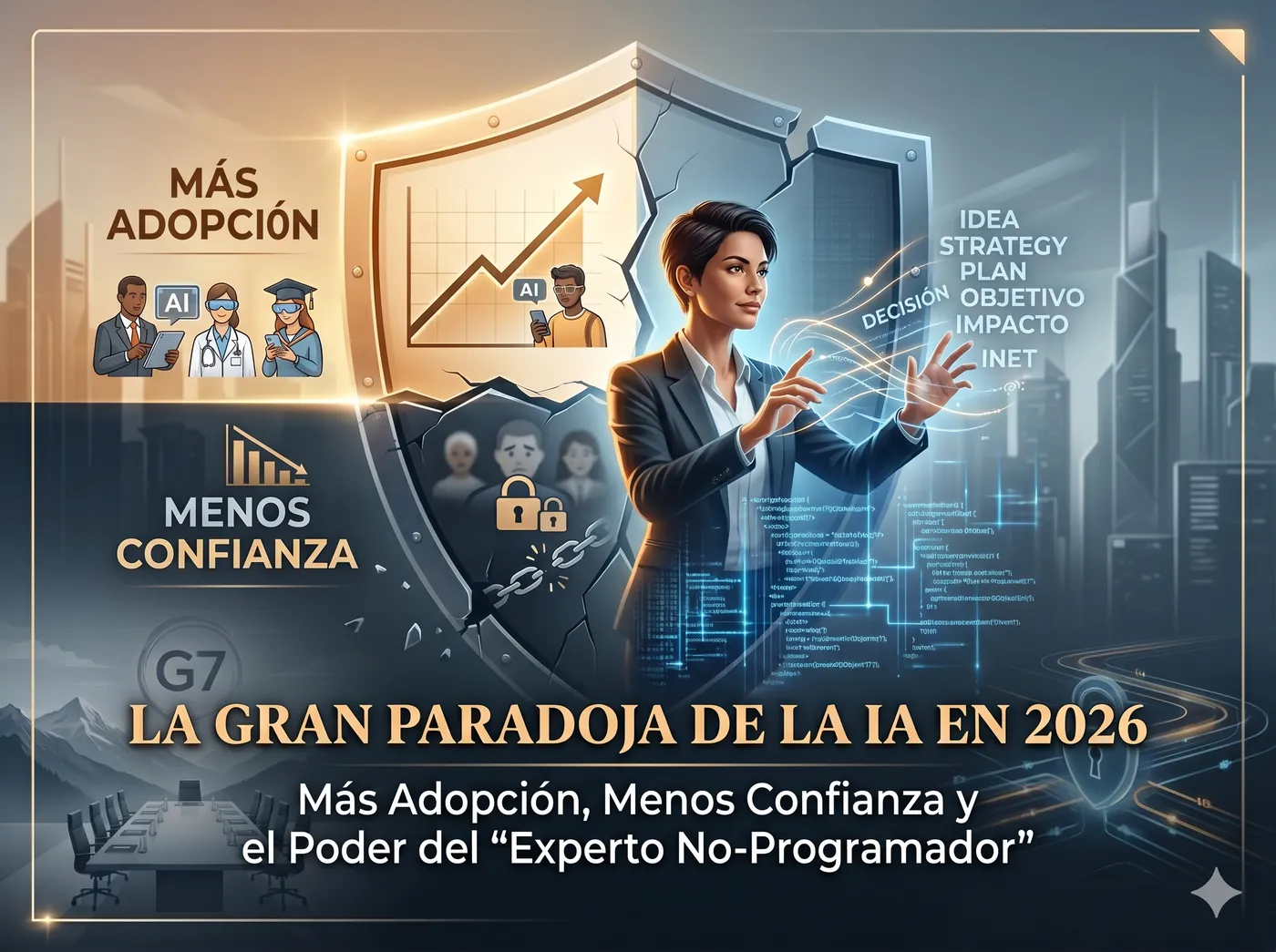 La Gran Paradoja de la IA en 2026: Más Adopción, Menos Confianza y el Poder del «Experto No-Programador»
